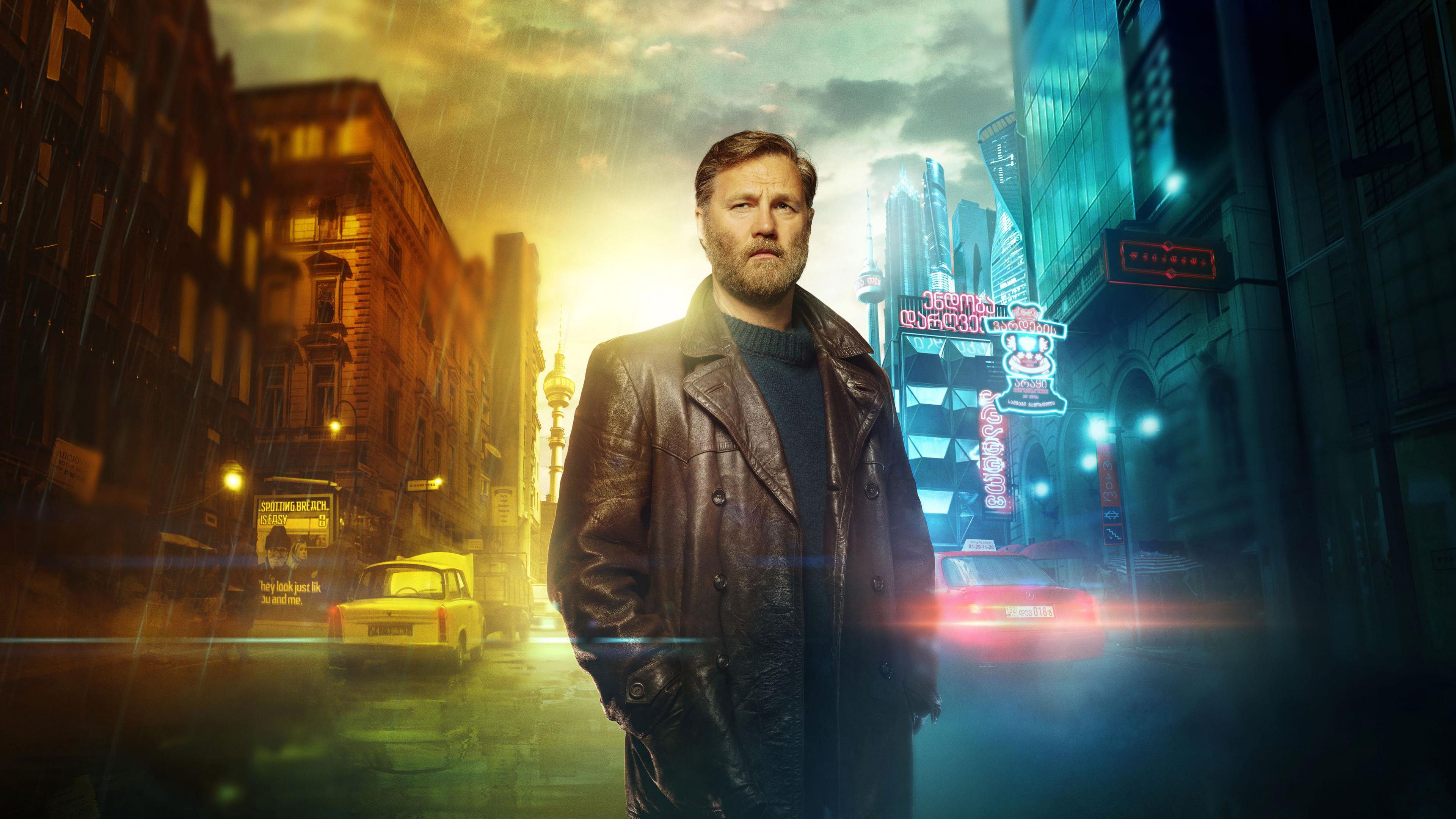 Обои город и город Би-би-си, Дэвид Моррисси, Город и город, Города города, Би-би-си два в разрешении 3840x2160