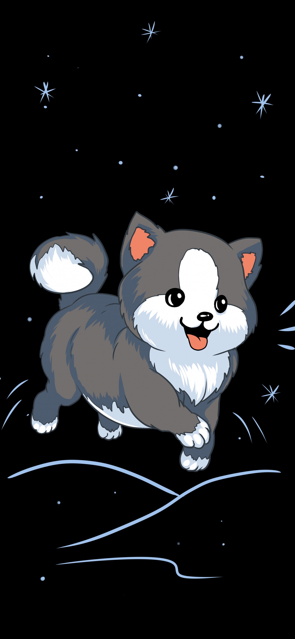 Обои кот, постер, датский дог, мультфильм, арт в разрешении 1125x2436