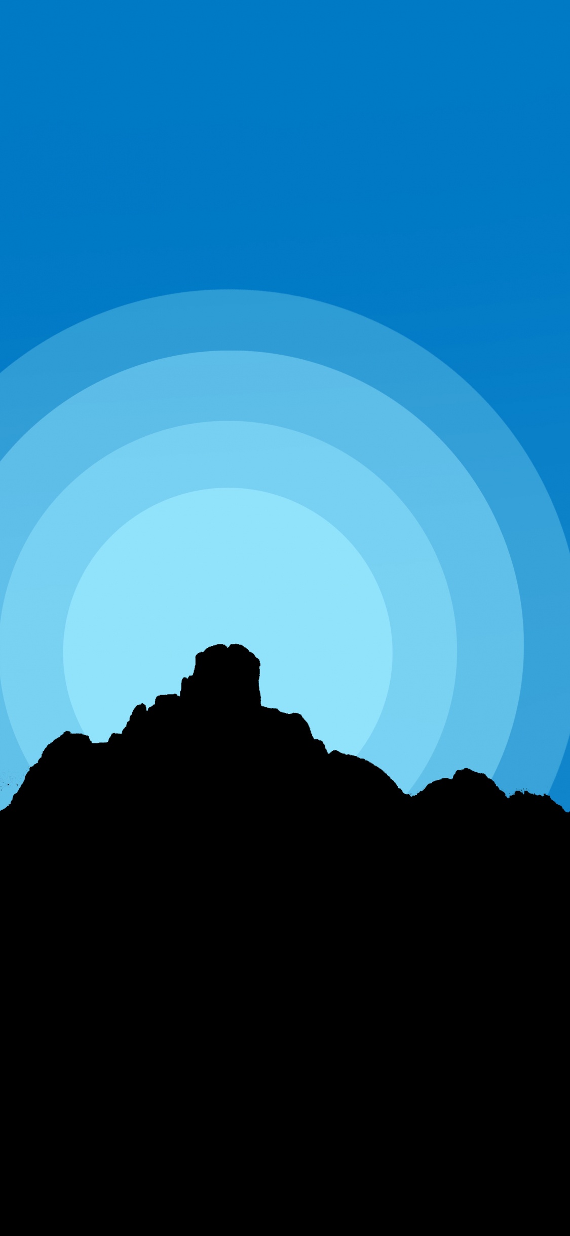 Обои облако, дерево, полутона и оттенки, горизонт, симметрия в разрешении 1125x2436