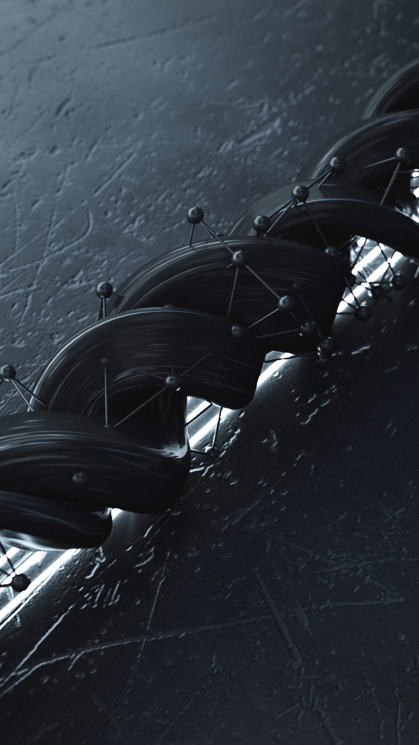 Обои черный, вода, архитектура, автомобильные шины, колесо в разрешении 1440x2560