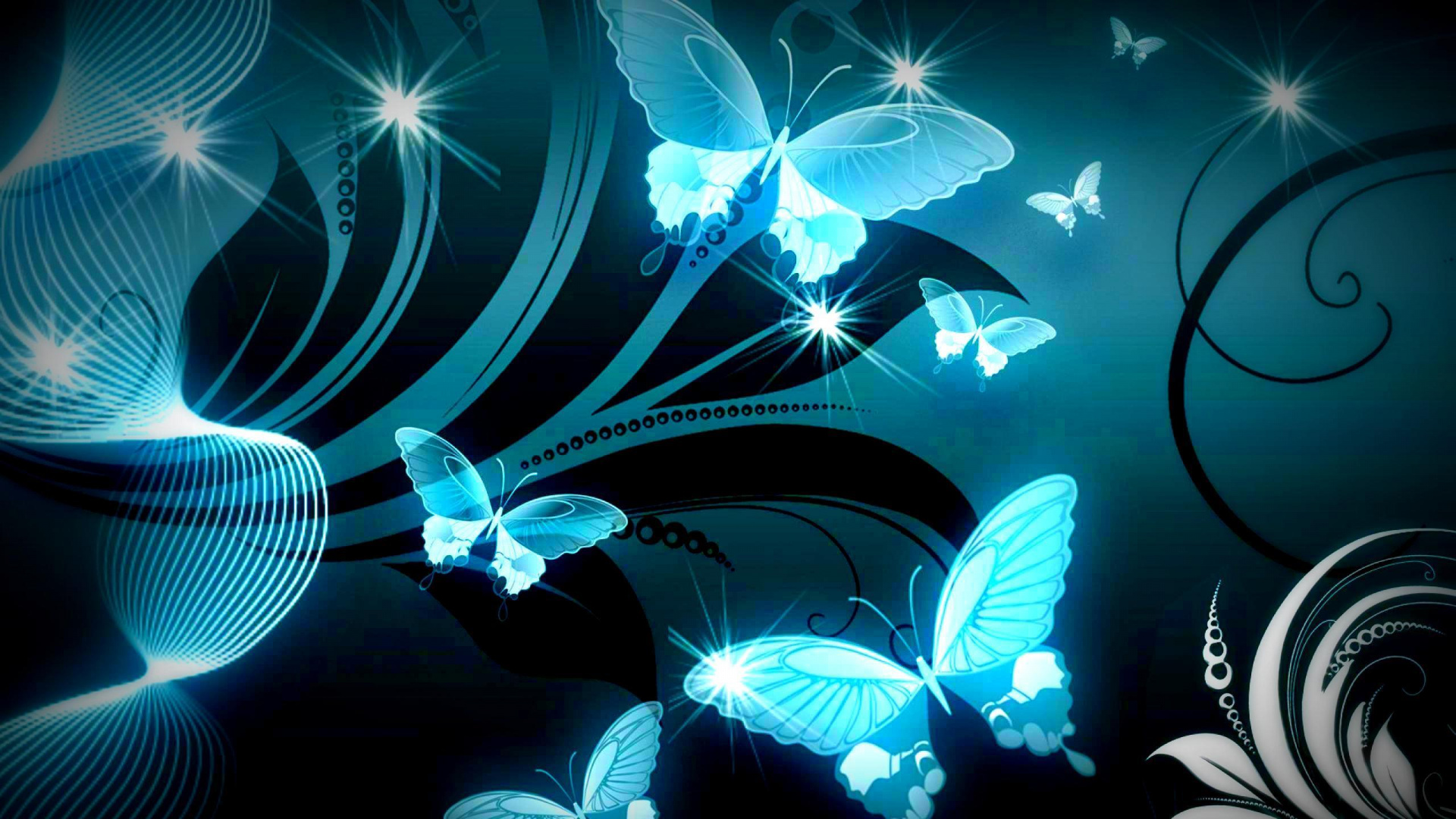 Обои синий, бабочка, мотыльки и бабочки, беспозвоночных, синий цвет в разрешении 1920x1080