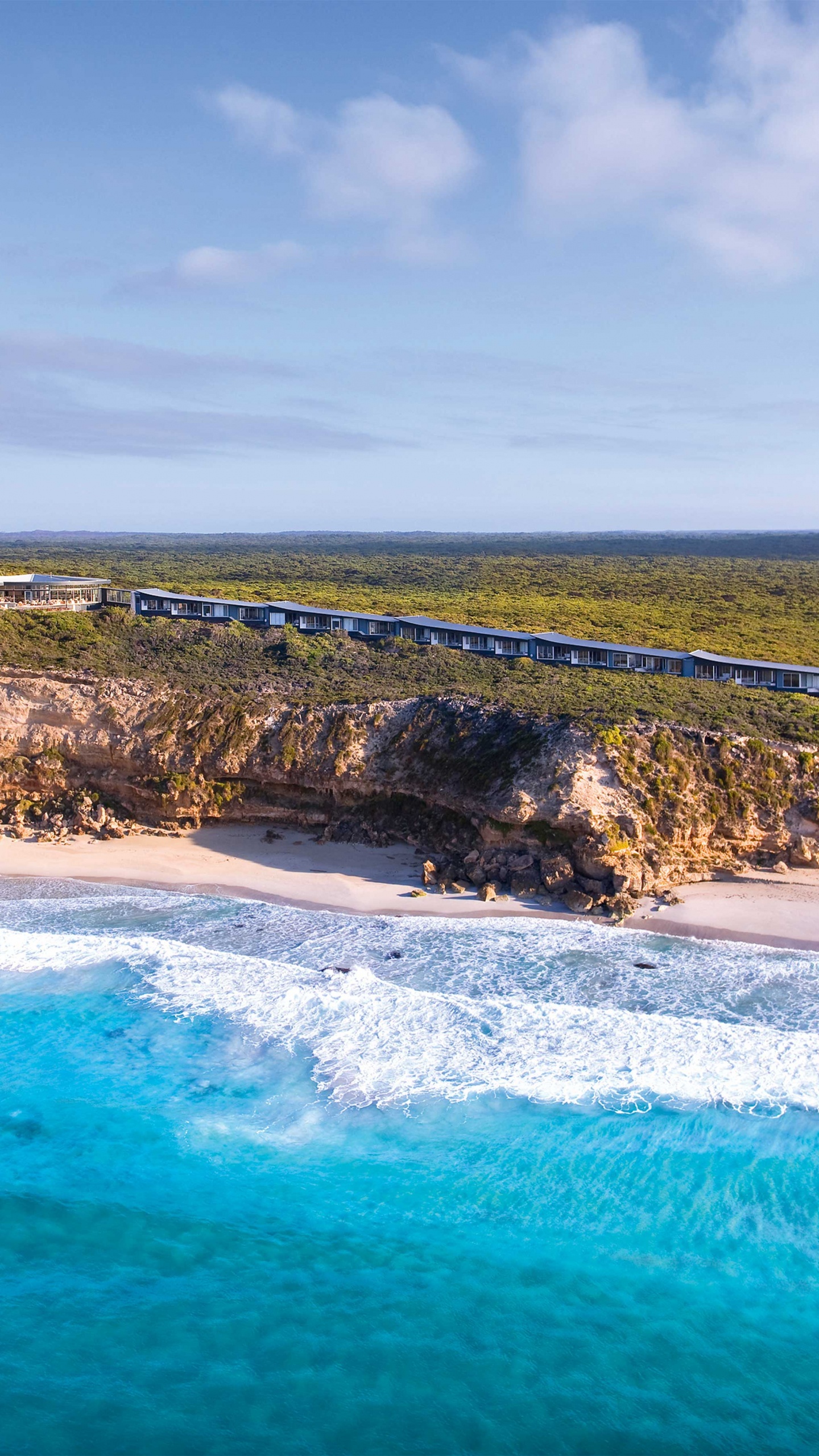 Обои Южный Океан Лодж, прибежище, жилье, путешествие, побережье в разрешении 1440x2560