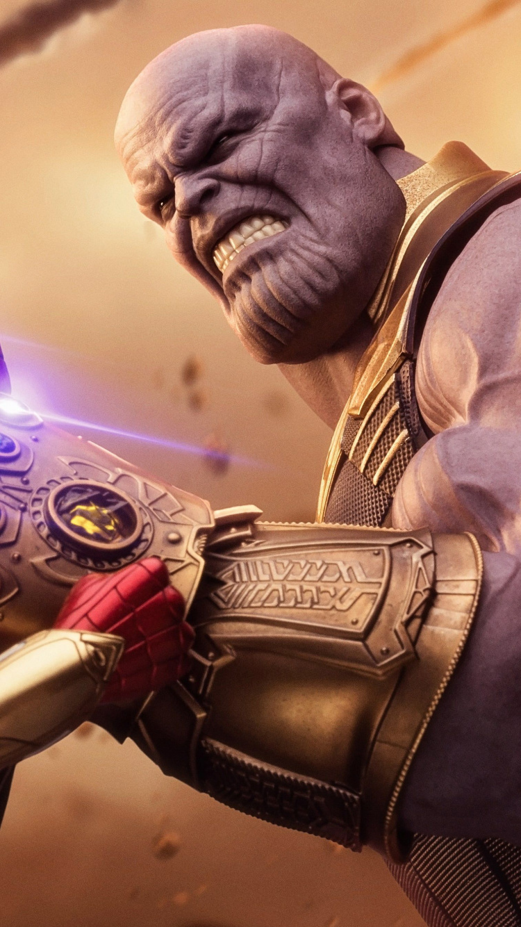 Обои Танос, Marvel Мстители, танос против человека-паука, человек-паук, Железный человек в разрешении 750x1334