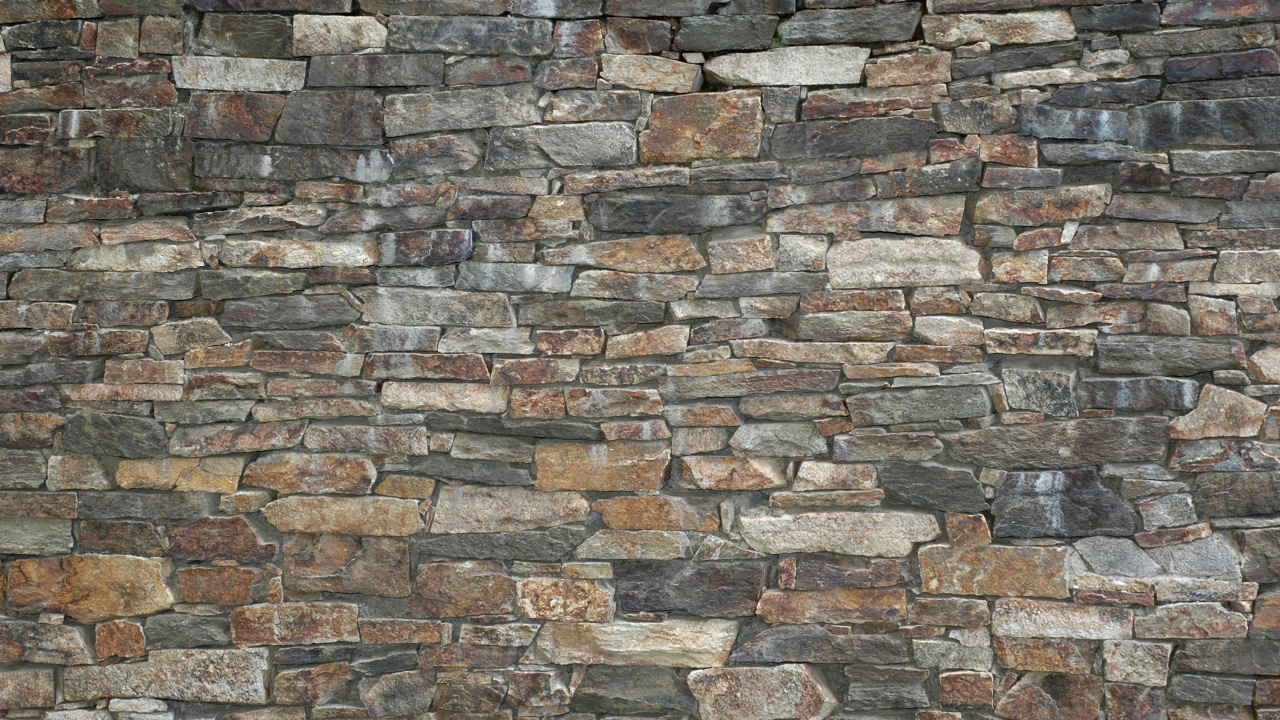 Обои каменная стена, камень, наложение текстуры, кирпичная кладка, искусственный камень в разрешении 1280x720
