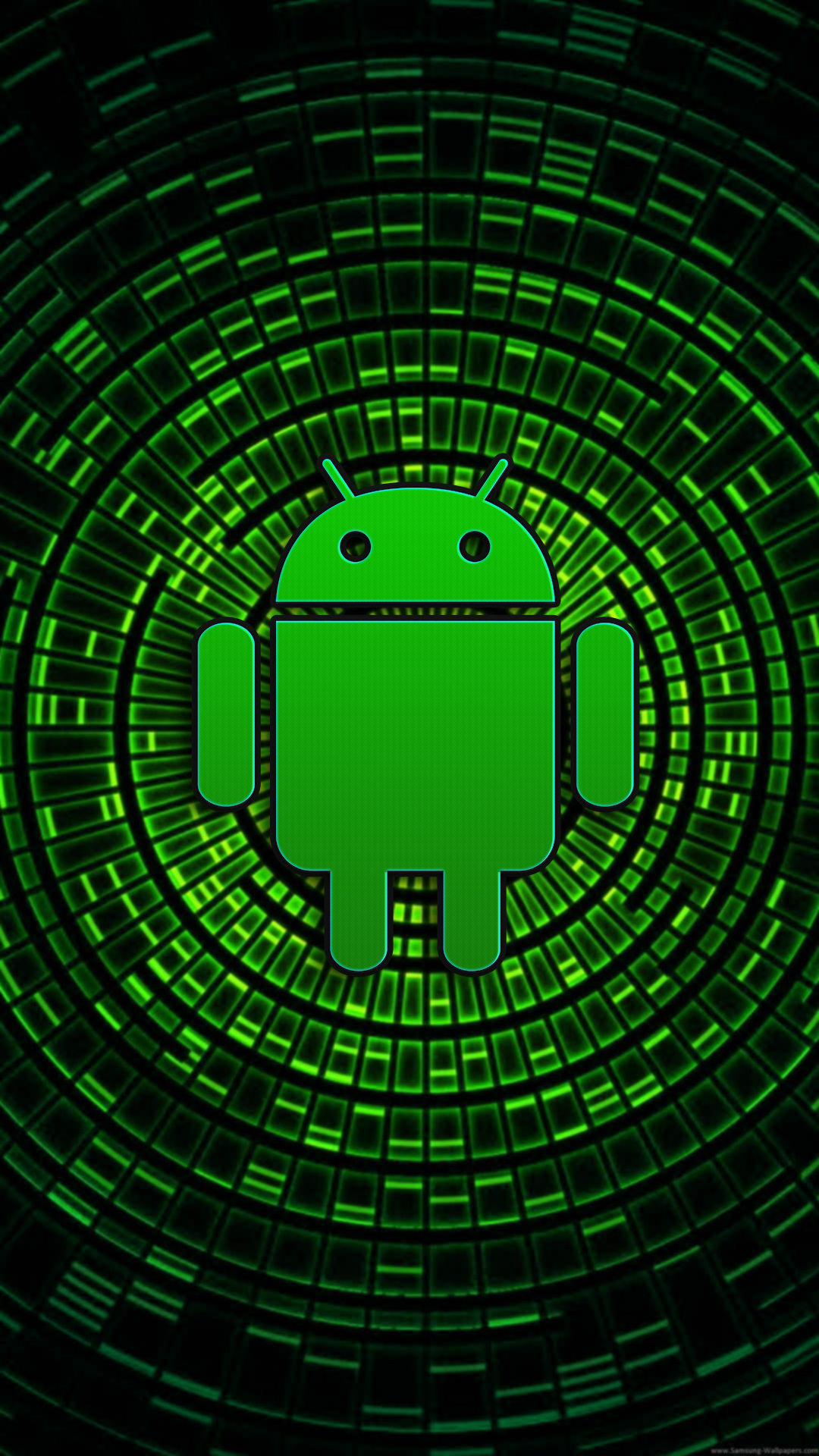 Обои андроид, зеленый, красочность, узор, круг в разрешении 1080x1920
