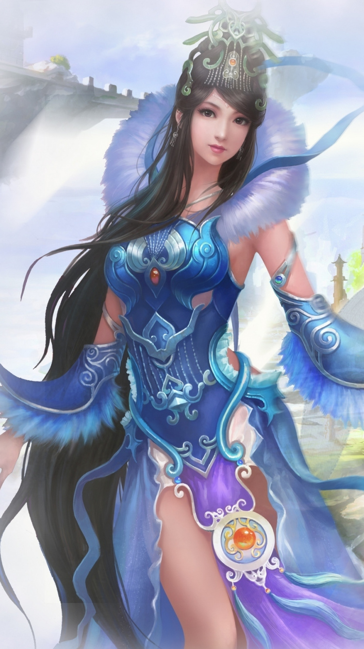 Обои Многопользовательская онлайн игра, иллюстрация, мифология, видеоигры, вымышленный персонаж в разрешении 750x1334