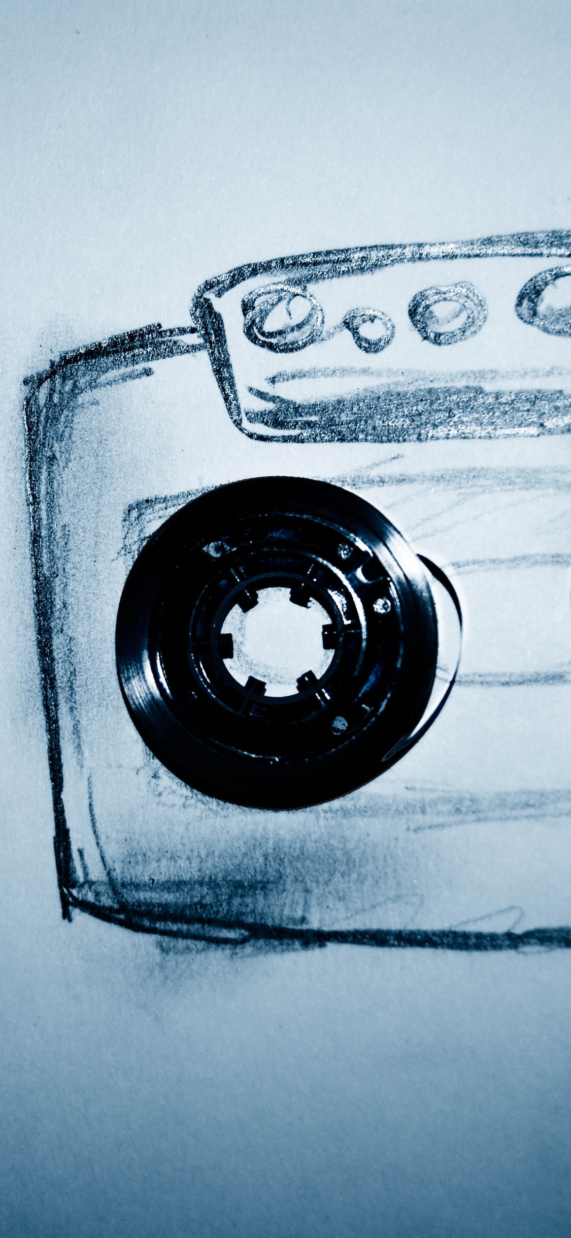 Обои рисование, черный и белый, музыка, искусство, вода в разрешении 1125x2436