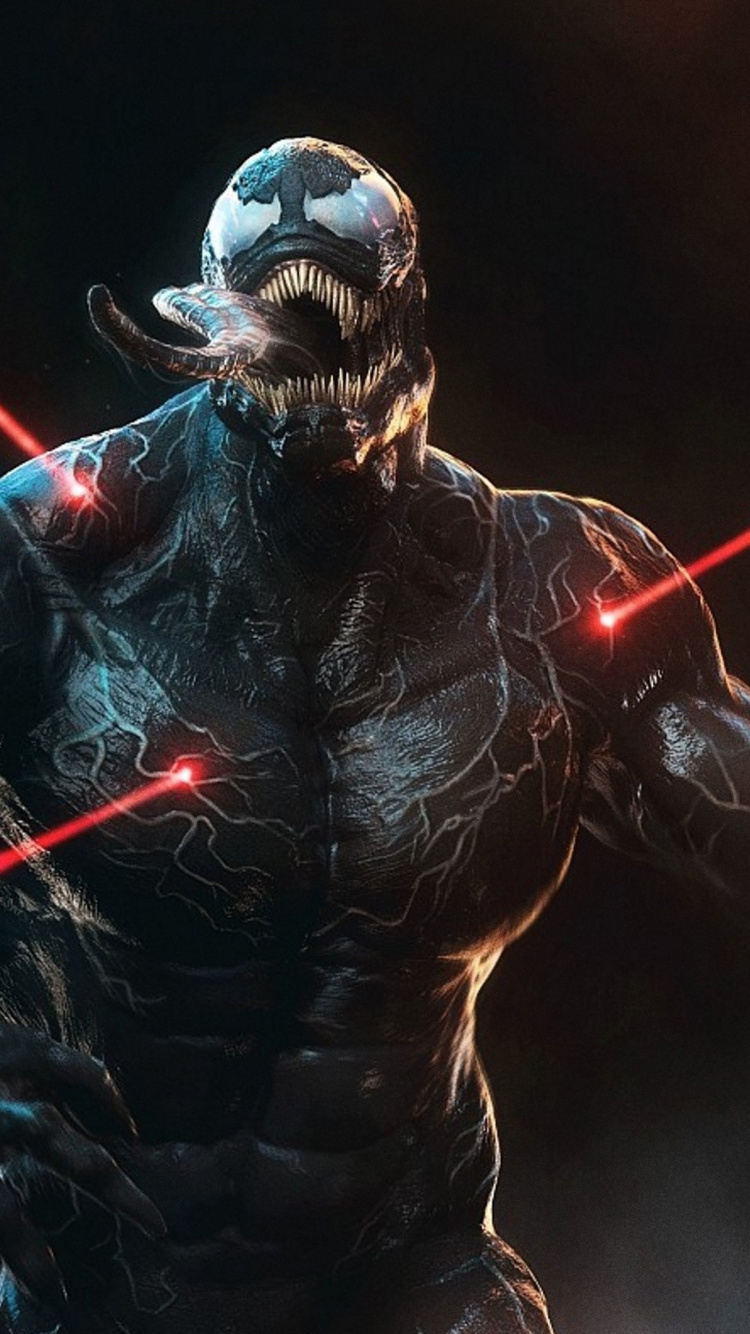 Обои venom фильм venom art, веном, Эдди Брок, арт, комиксы Марвел в разрешении 750x1334
