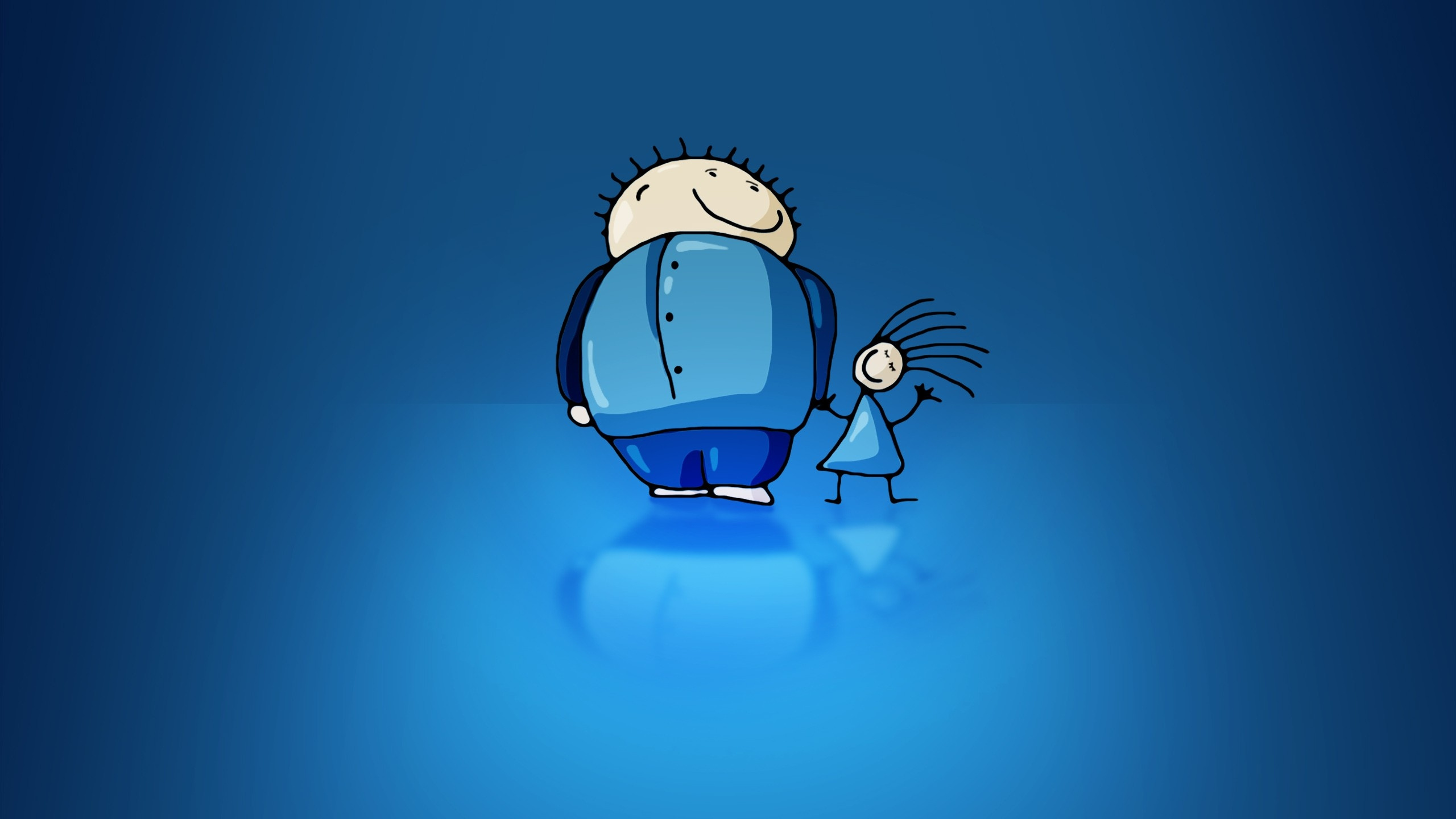 Обои синий, линии, линия, семья, предметная съемка в разрешении 2560x1440