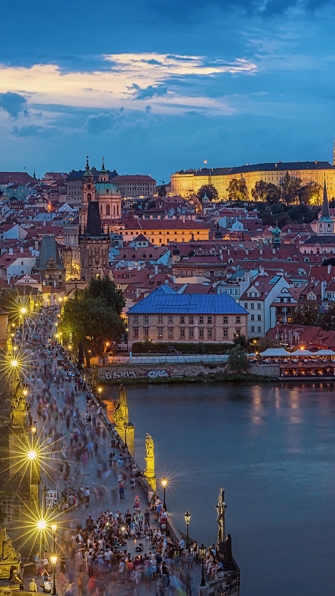 Обои Прага, реки, город, ориентир, городской пейзаж в разрешении 1080x1920