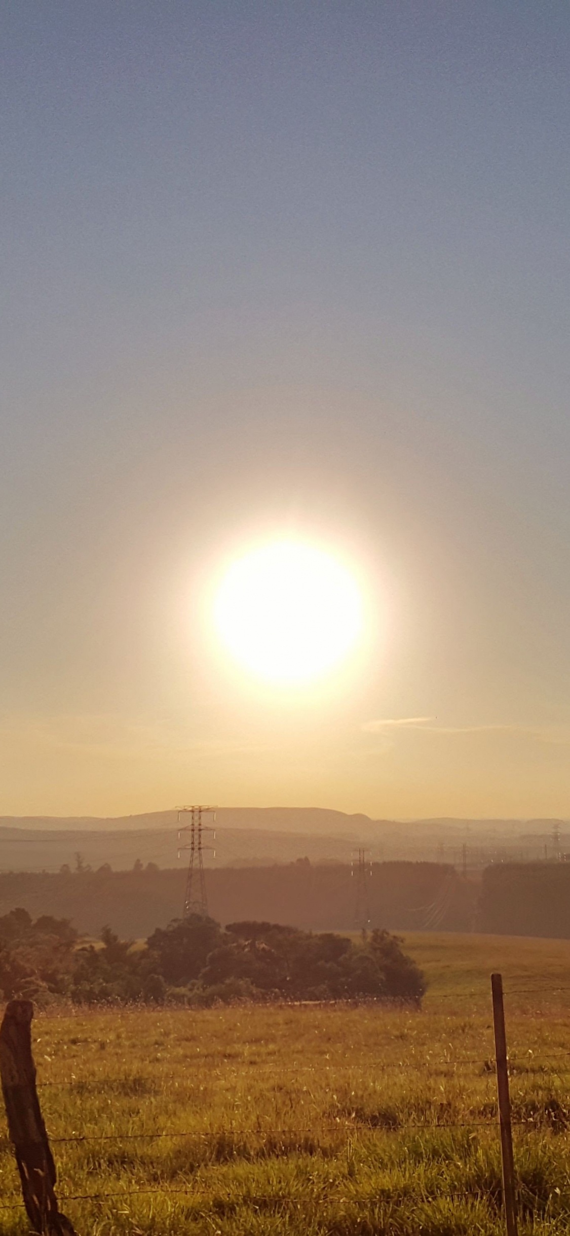 Обои горизонт, утро, равнина, солнце, восход солнца в разрешении 1125x2436