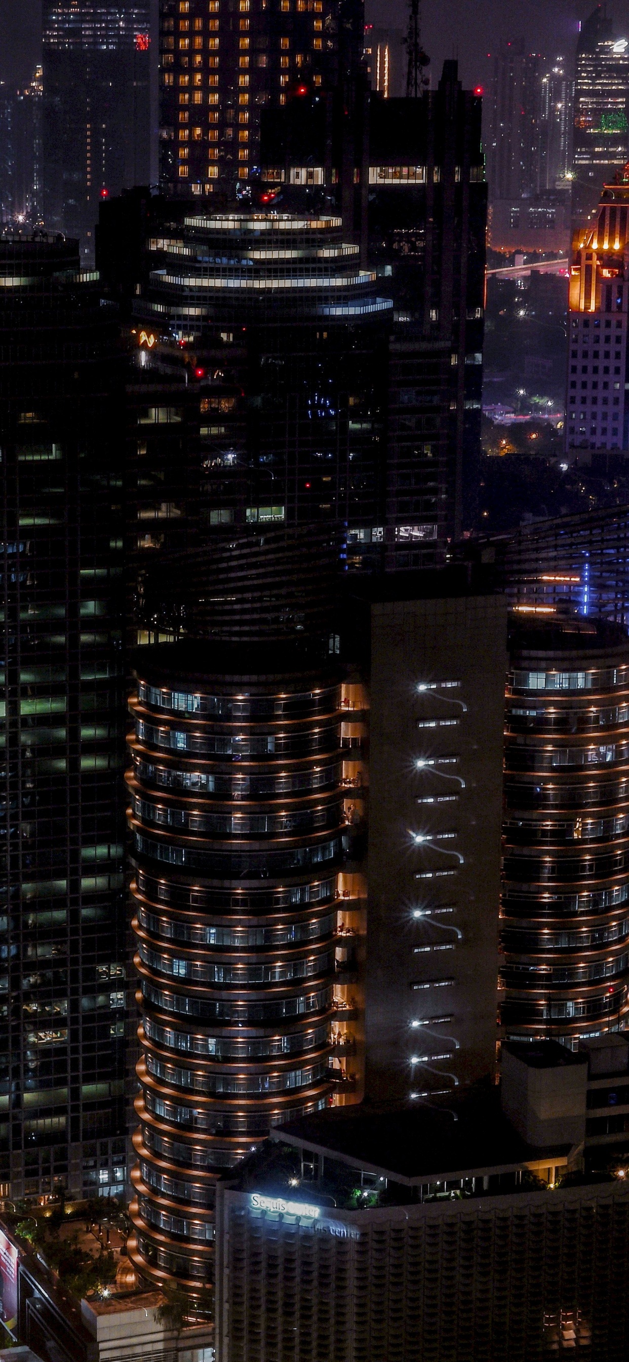 Обои город, городской пейзаж, метрополия, городской район, небоскреб в разрешении 1242x2688