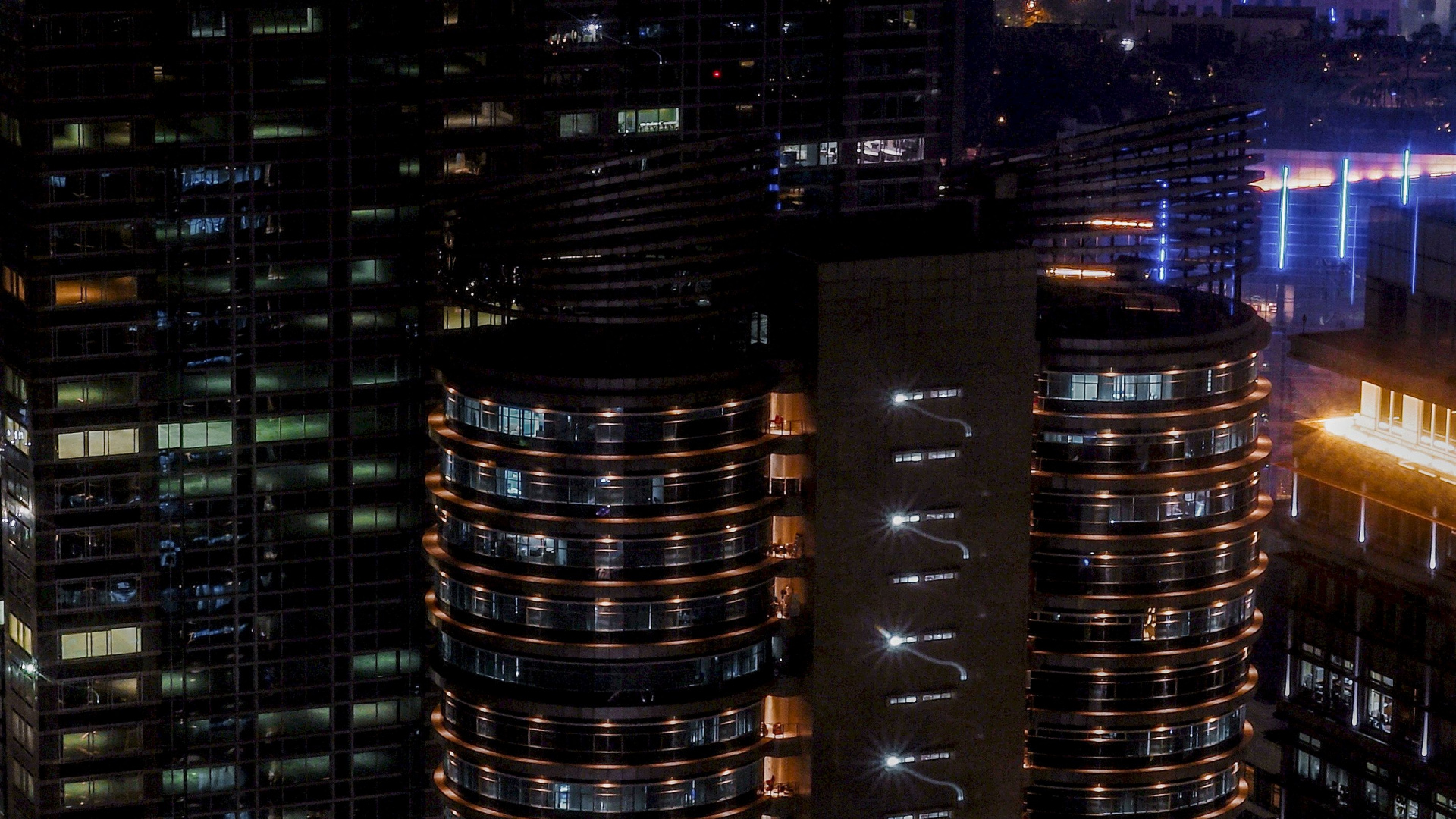Обои город, городской пейзаж, метрополия, городской район, небоскреб в разрешении 1920x1080
