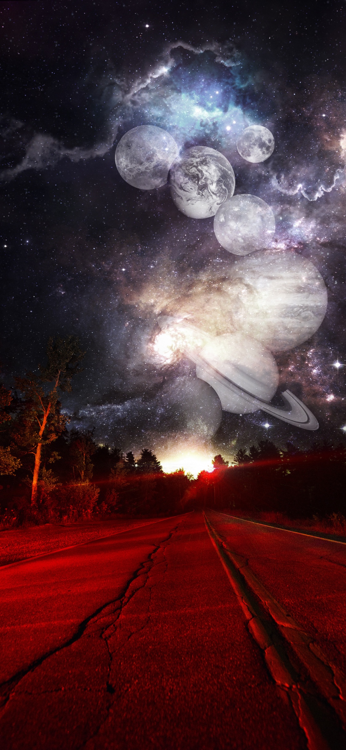 Обои освещение, ремикс, атмосфера, мир, облако в разрешении 1125x2436