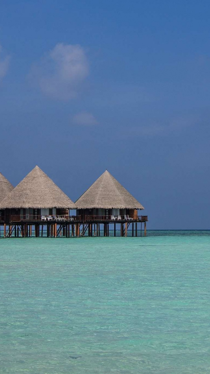 Обои море, Остров, пляж, океан, Лагуна в разрешении 720x1280