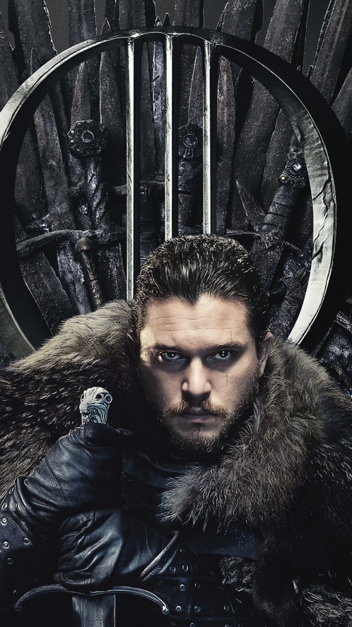 Обои Игра престолов, Джон Сноу, Игра Престолов - 8 сезон, волосы на лице, борода в разрешении 720x1280