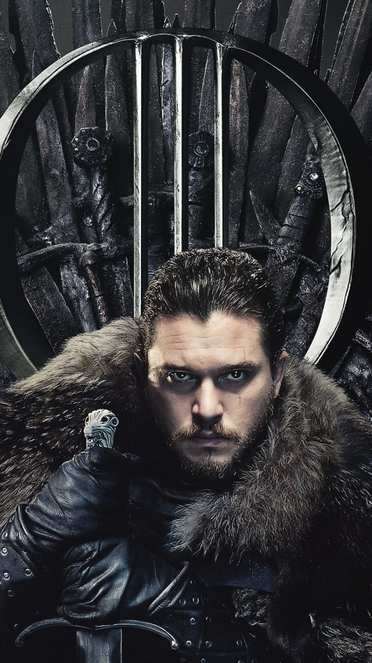 Обои Игра престолов, Джон Сноу, Игра Престолов - 8 сезон, волосы на лице, борода в разрешении 750x1334