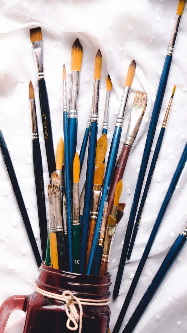 Обои акварельная живопись, кисть, арт, рисование, артист в разрешении 720x1280