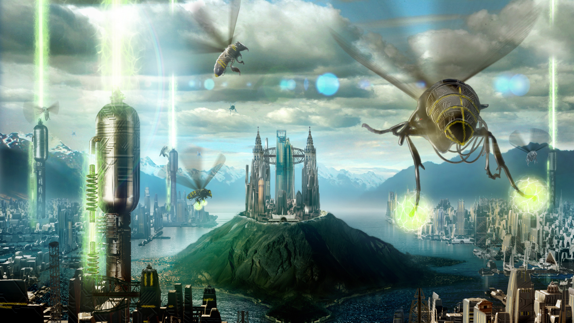 Обои метрополия, земля, биом, атмосфера, мифология в разрешении 1920x1080