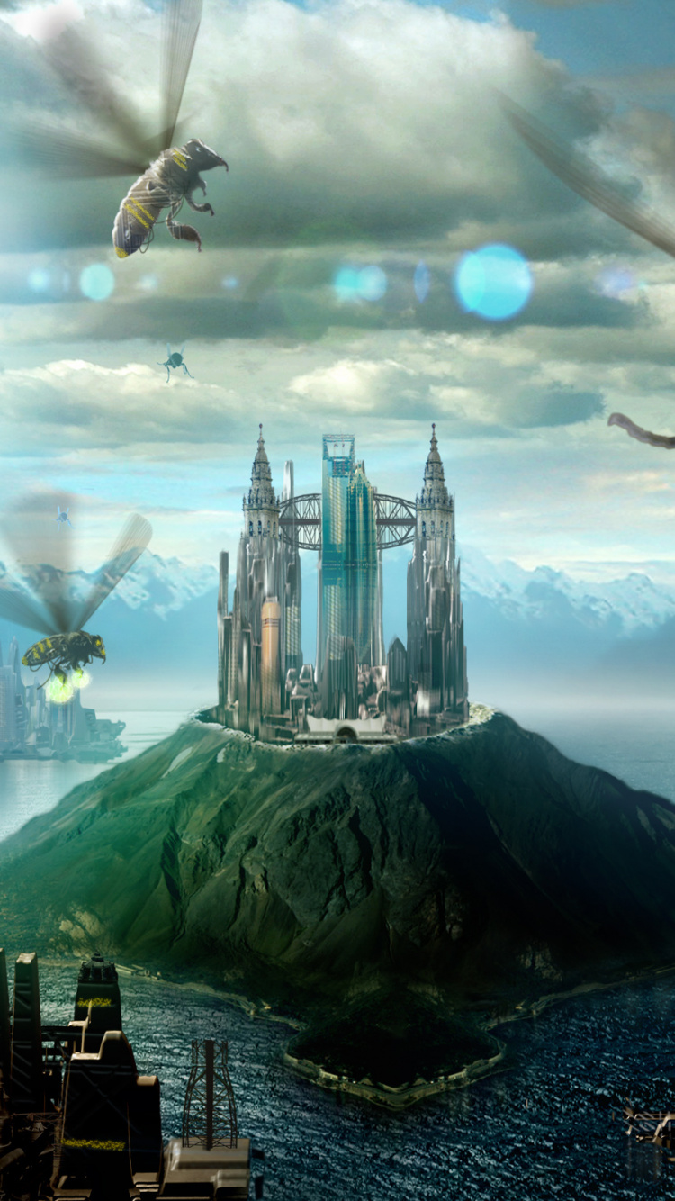 Обои метрополия, земля, биом, атмосфера, мифология в разрешении 750x1334