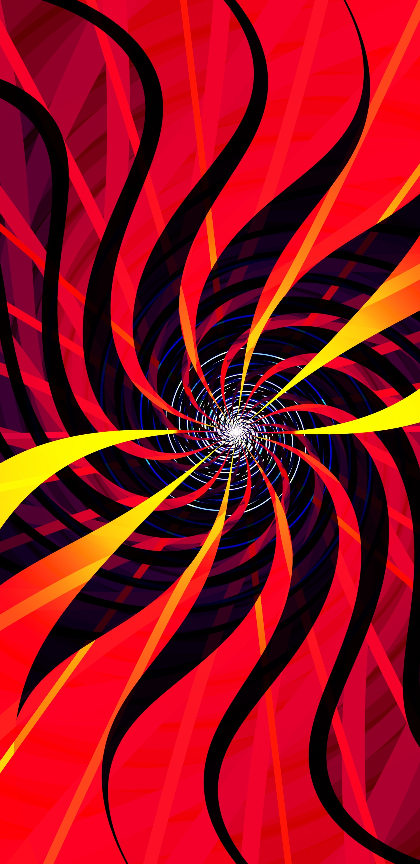 Обои фрактальное искусство, фрактал, абстракция, цифровое искусство, арт в разрешении 1440x2960