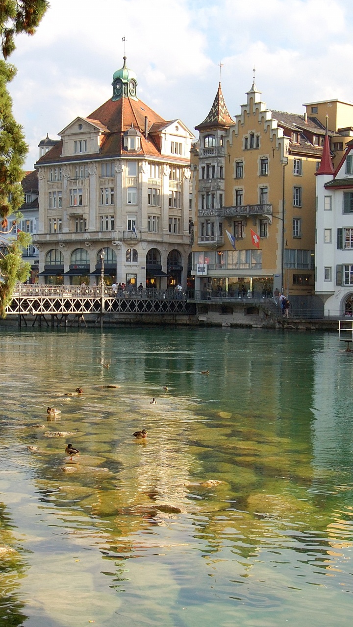 Обои люцерна, озеро Люцерн, Интерлакен, Zrich, водный путь в разрешении 720x1280