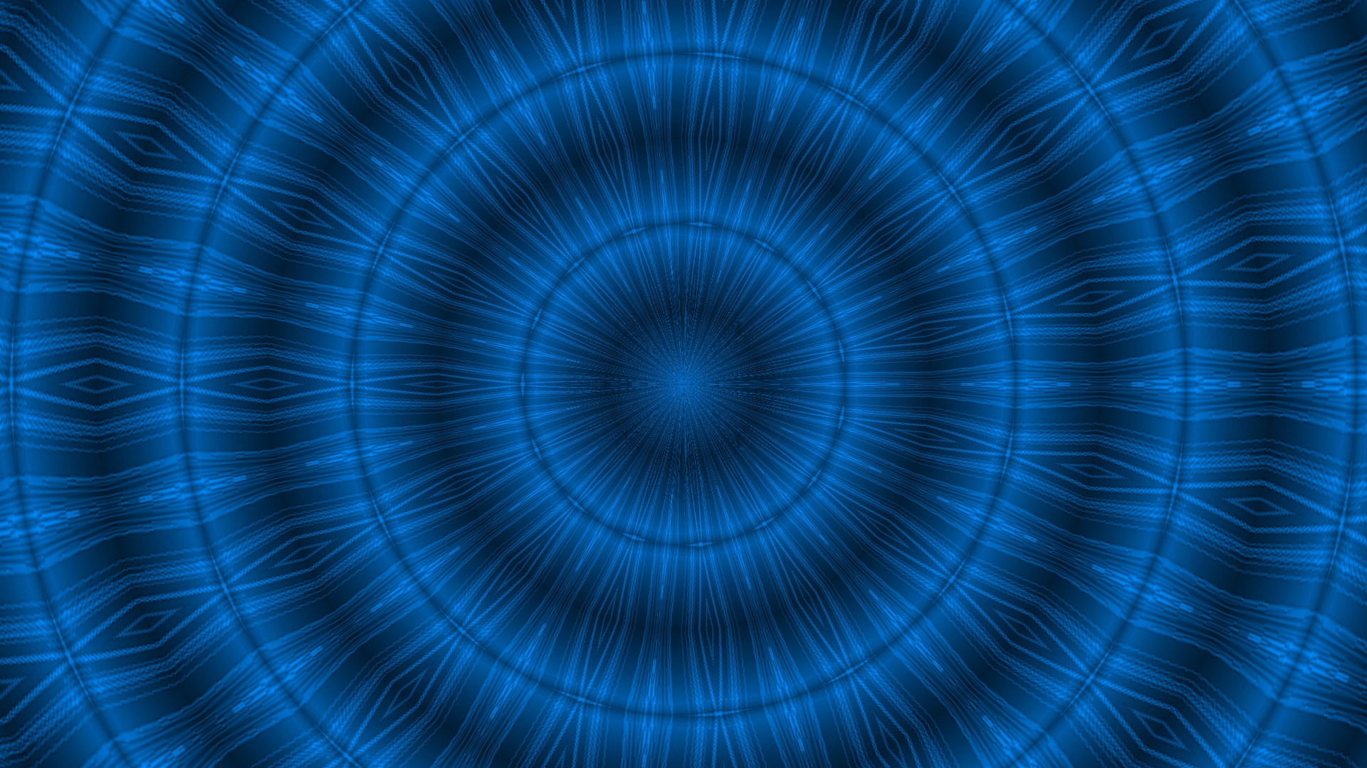 Обои фрактальное искусство, синий, симметрия, электрик, круг в разрешении 1920x1080