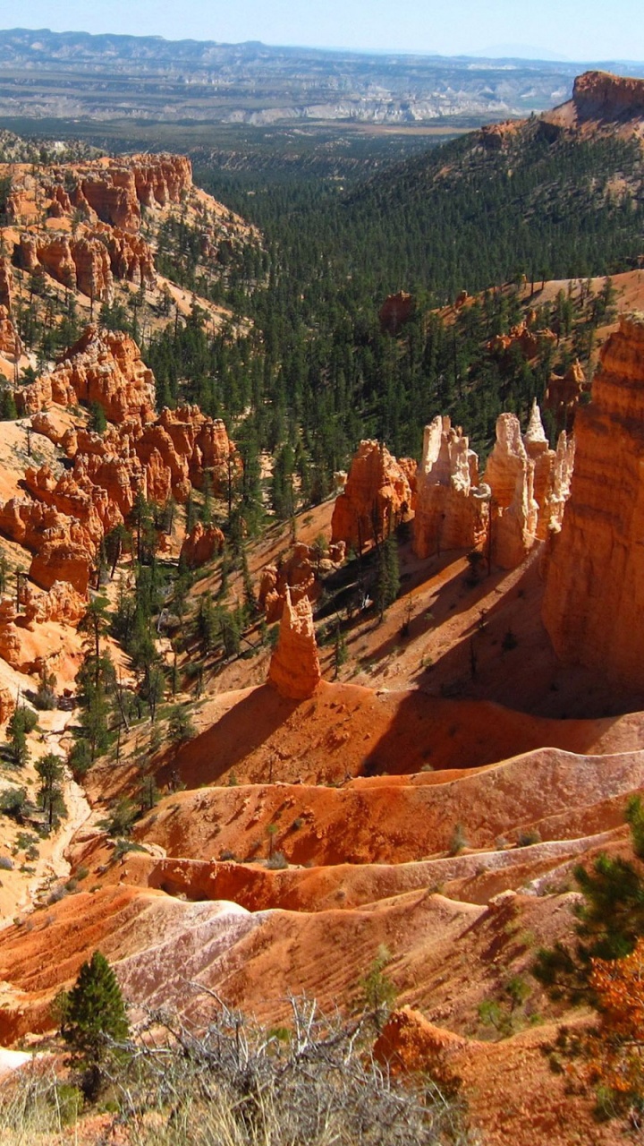 Обои национальный парк Брайсканьон, бесплодные земли, национальный парк, достопримечательность, каньон в разрешении 720x1280
