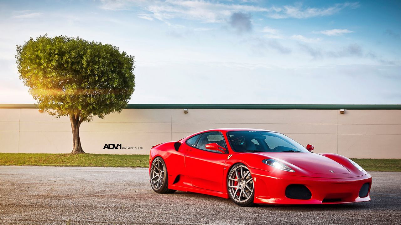 Обои Феррари f430, Феррари f12, спорткар, суперкар, красный цвет в разрешении 1280x720