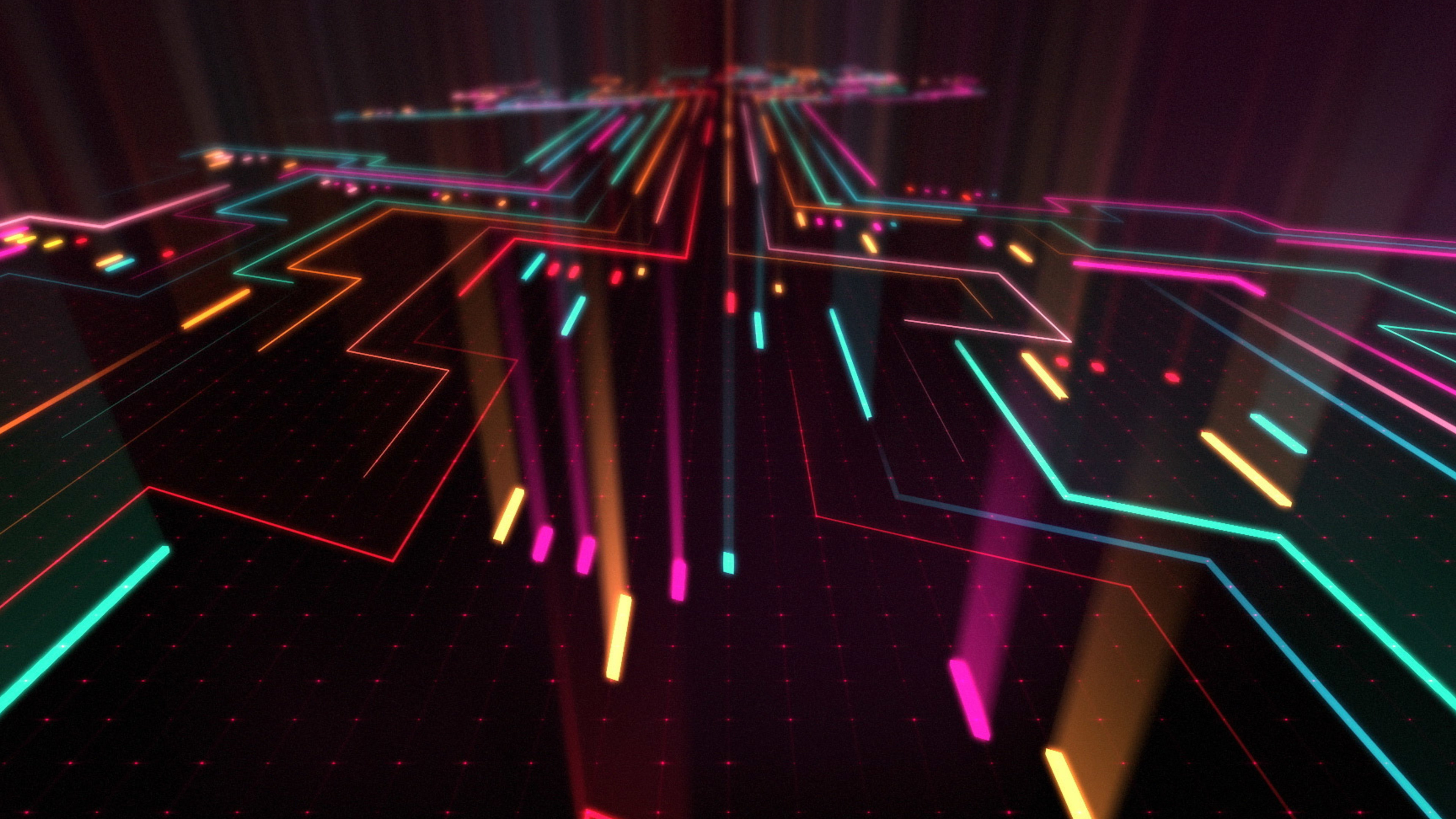 Обои арт, графика, космос, пурпурный цвет, технологии в разрешении 3840x2160