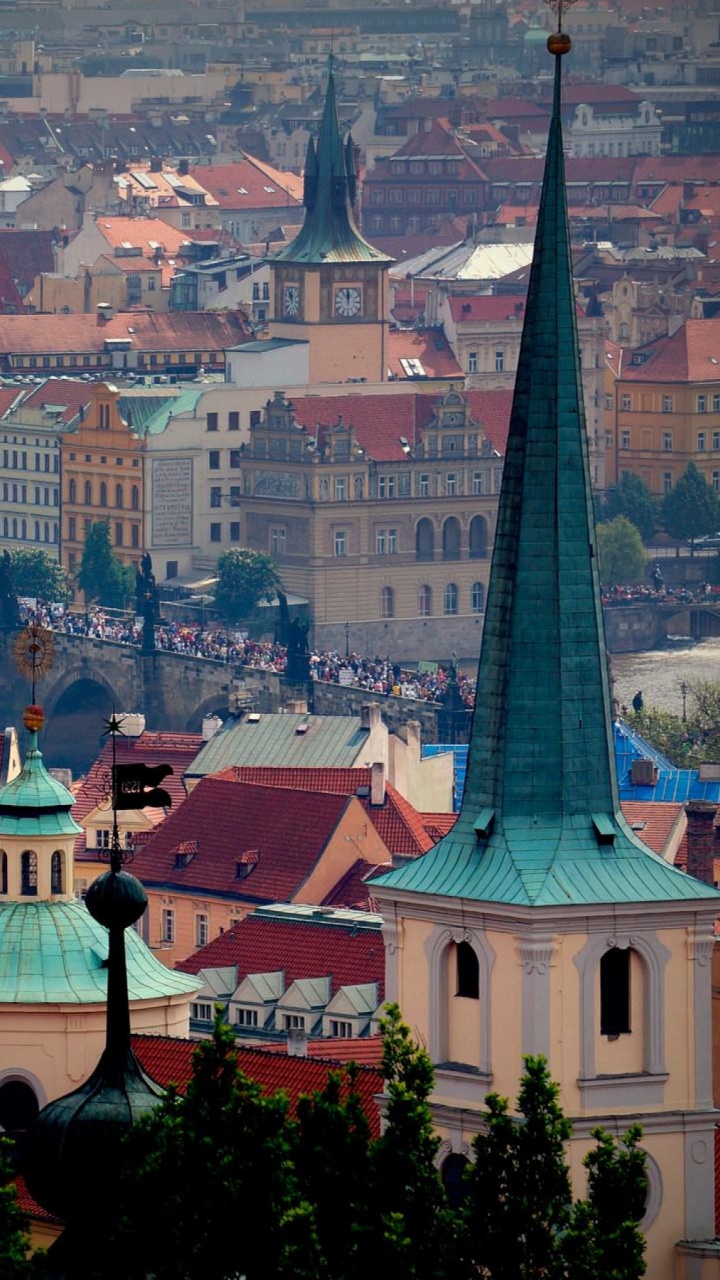 Обои Карлов мост, город, городской район, городок, ориентир в разрешении 720x1280