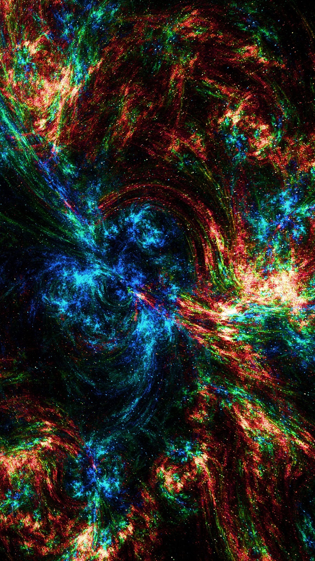 Обои арт, сияние, астрономический объект, вода, свет в разрешении 1080x1920