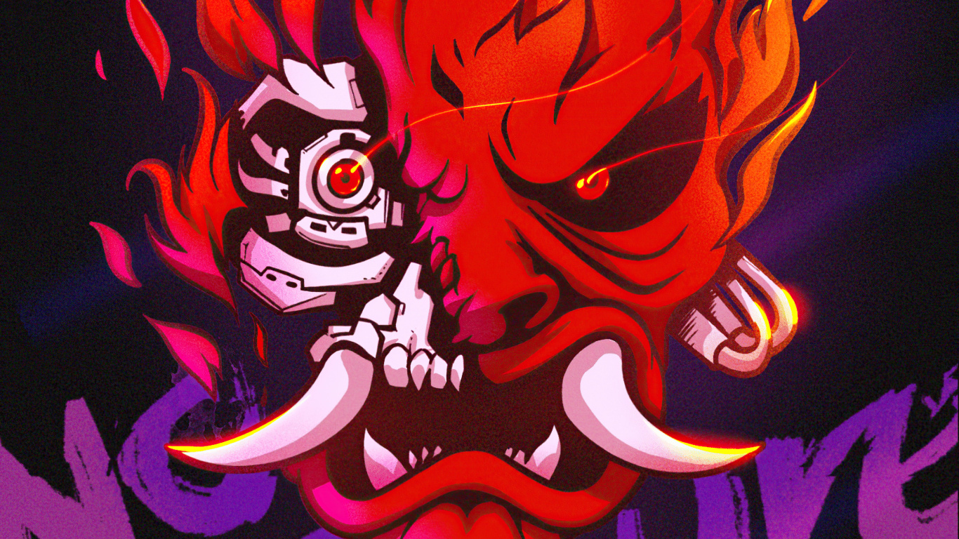 Обои арт, Киберпанк 2077, цифровое искусство, Киберпанк, пиксель в разрешении 1366x768