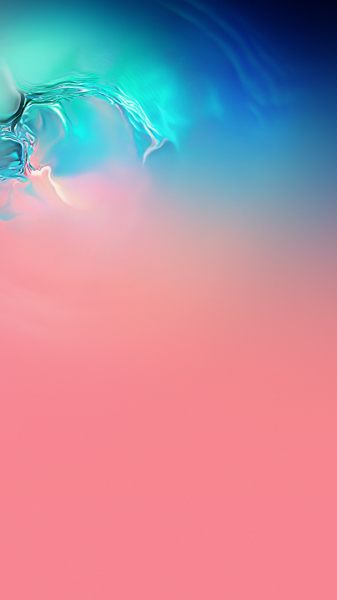 Обои смартфон, синий, розовый, вода, графика в разрешении 1080x1920