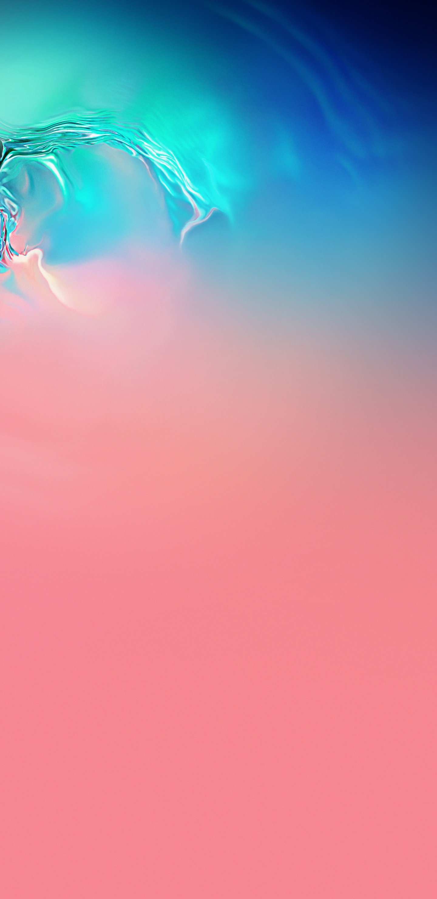 Обои смартфон, синий, розовый, вода, графика в разрешении 1440x2960