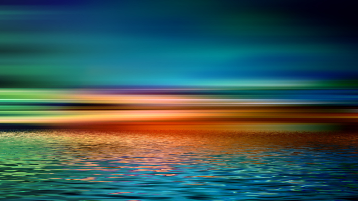 Обои артист, рисование, иллюстрация, горизонт, природа в разрешении 1366x768