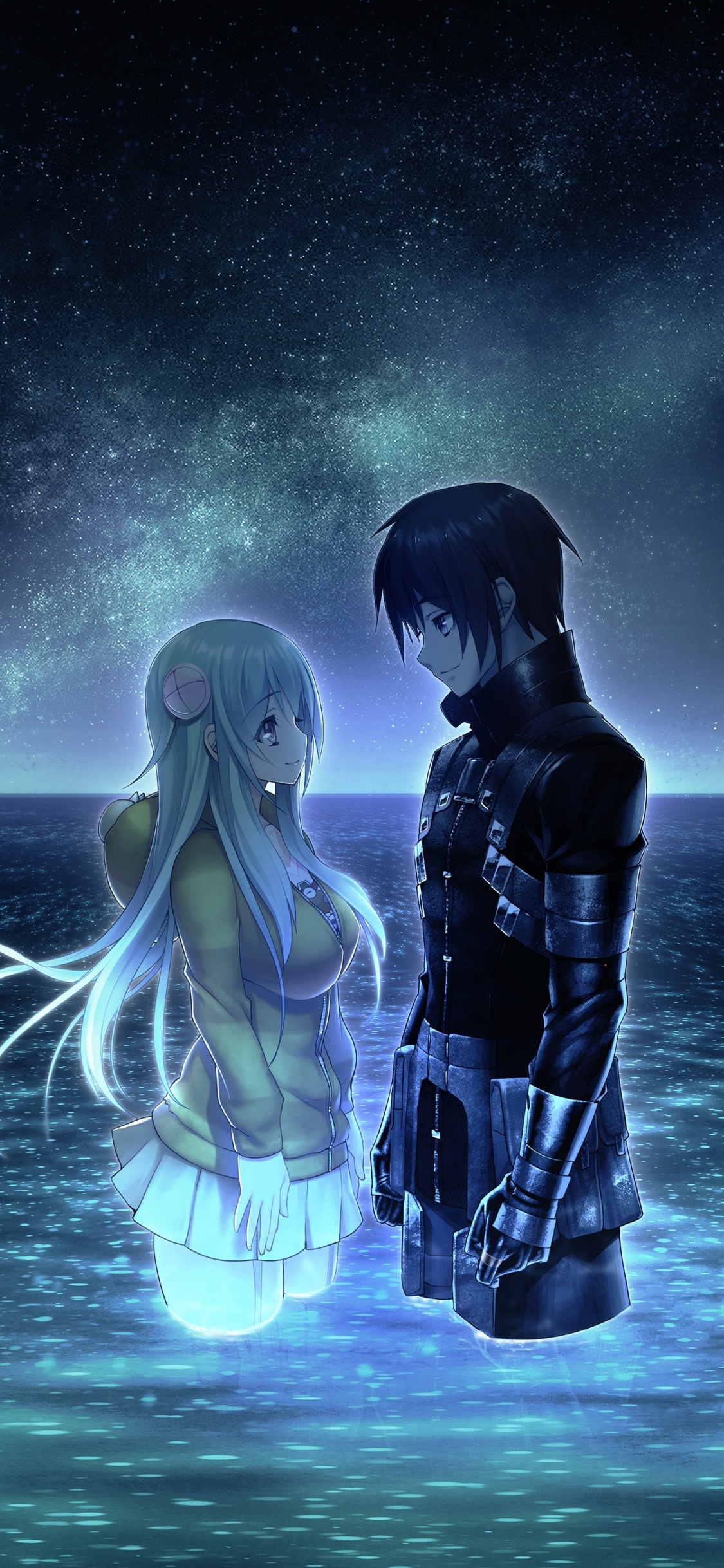 Обои Токио некро Илья, Токио Некро, визуальный роман, вода, атмосфера в разрешении 1125x2436