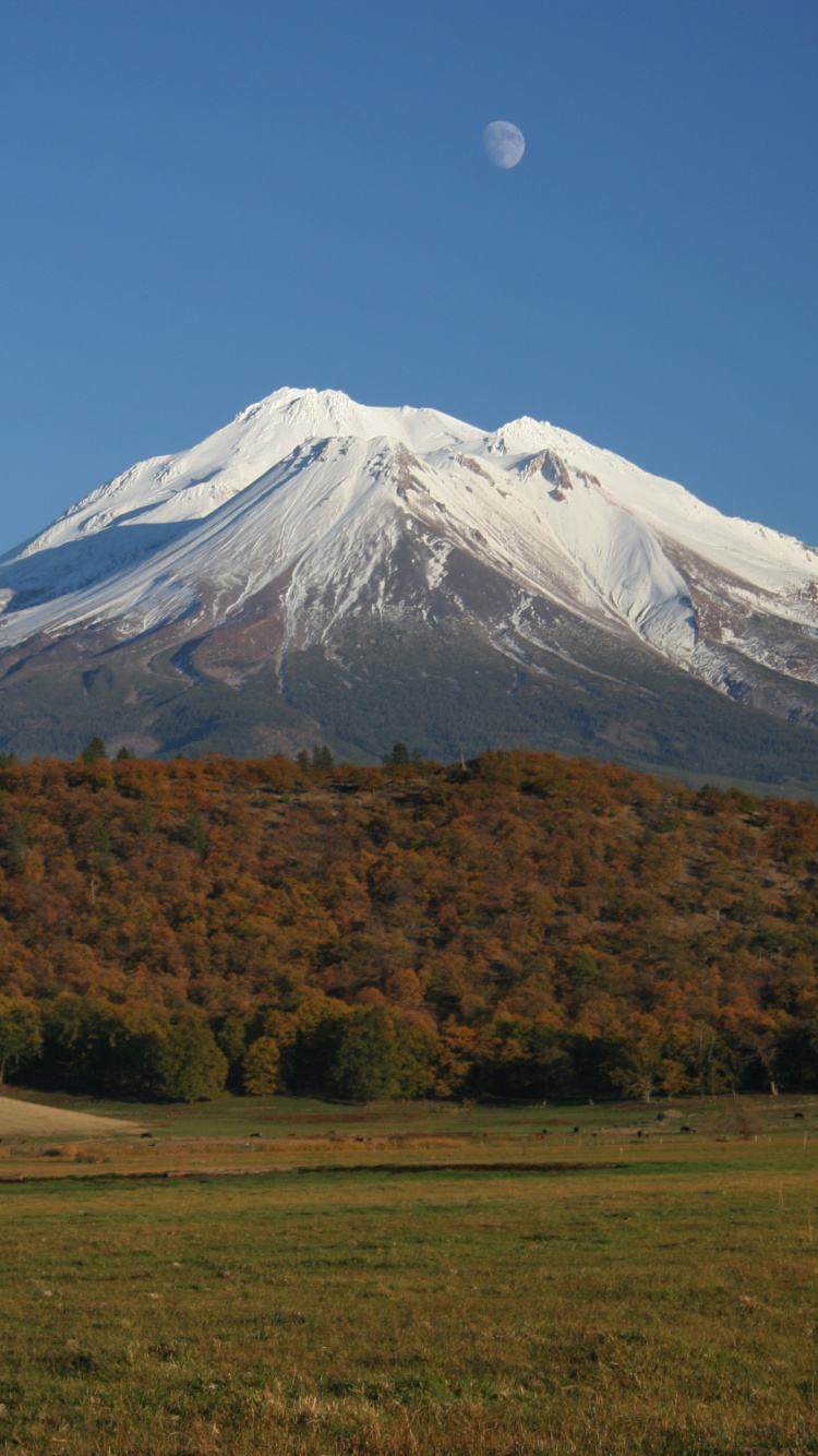 Обои гора Шаста, Маунт Шаста, Лассен-Пик, вулкан, горный рельеф в разрешении 750x1334