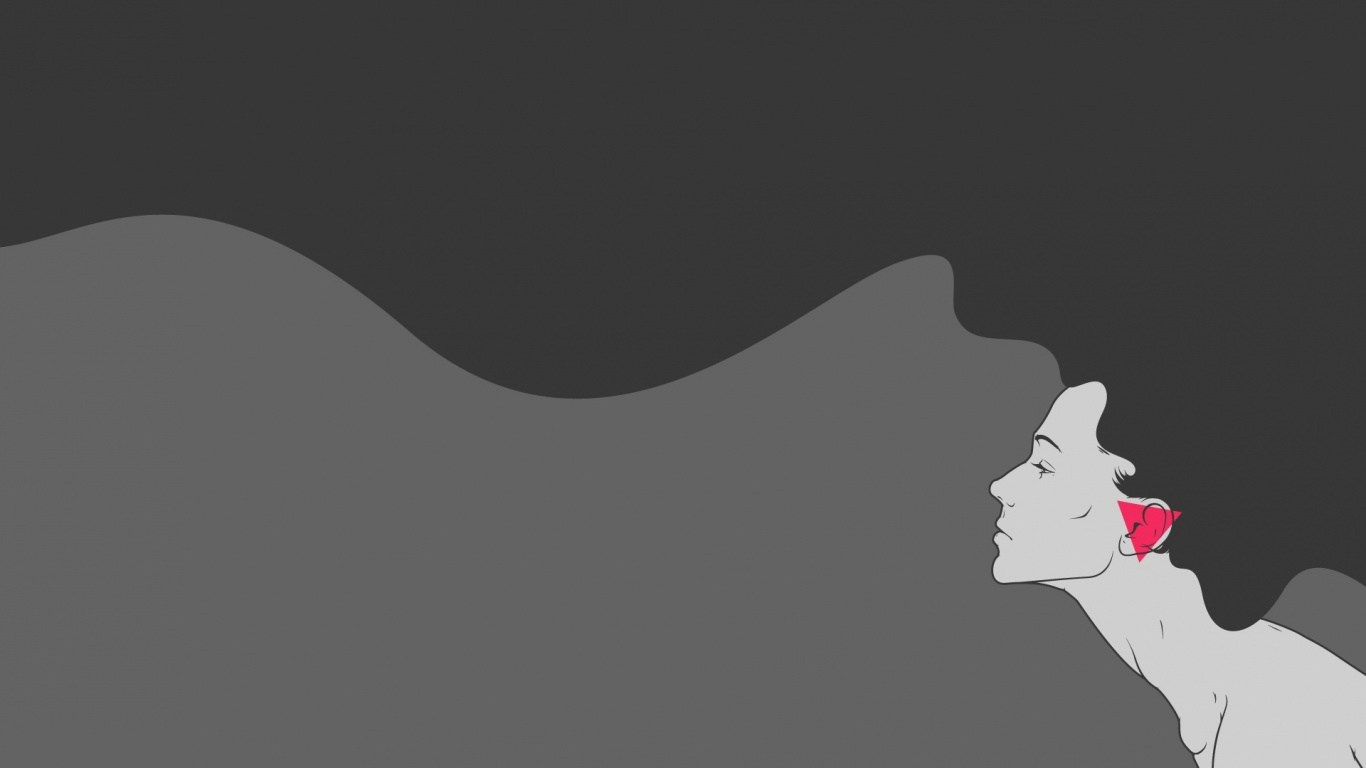 Обои черный и белый, графический, человек, черный, черно-белая фотография в разрешении 1366x768