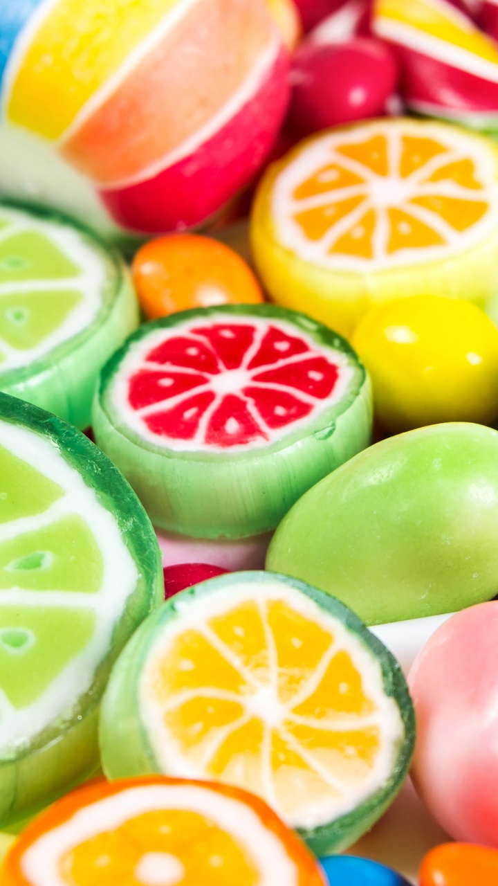 Обои конфета, леденец, сахар, пища, известь в разрешении 720x1280
