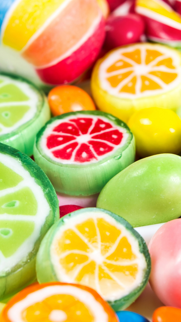 Обои конфета, леденец, сахар, пища, известь в разрешении 750x1334