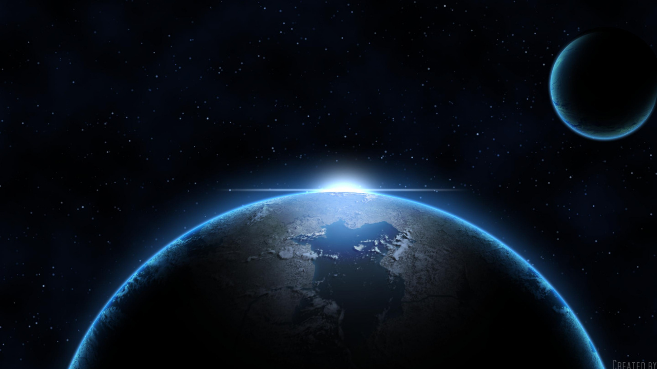 Обои космическое пространство, атмосфера, планета, астрономический объект, космос в разрешении 1280x720