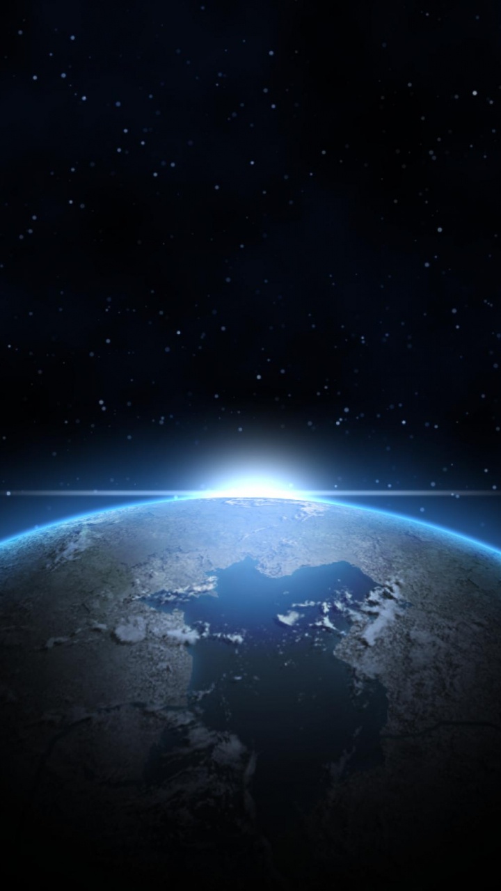 Обои космическое пространство, атмосфера, планета, астрономический объект, космос в разрешении 720x1280