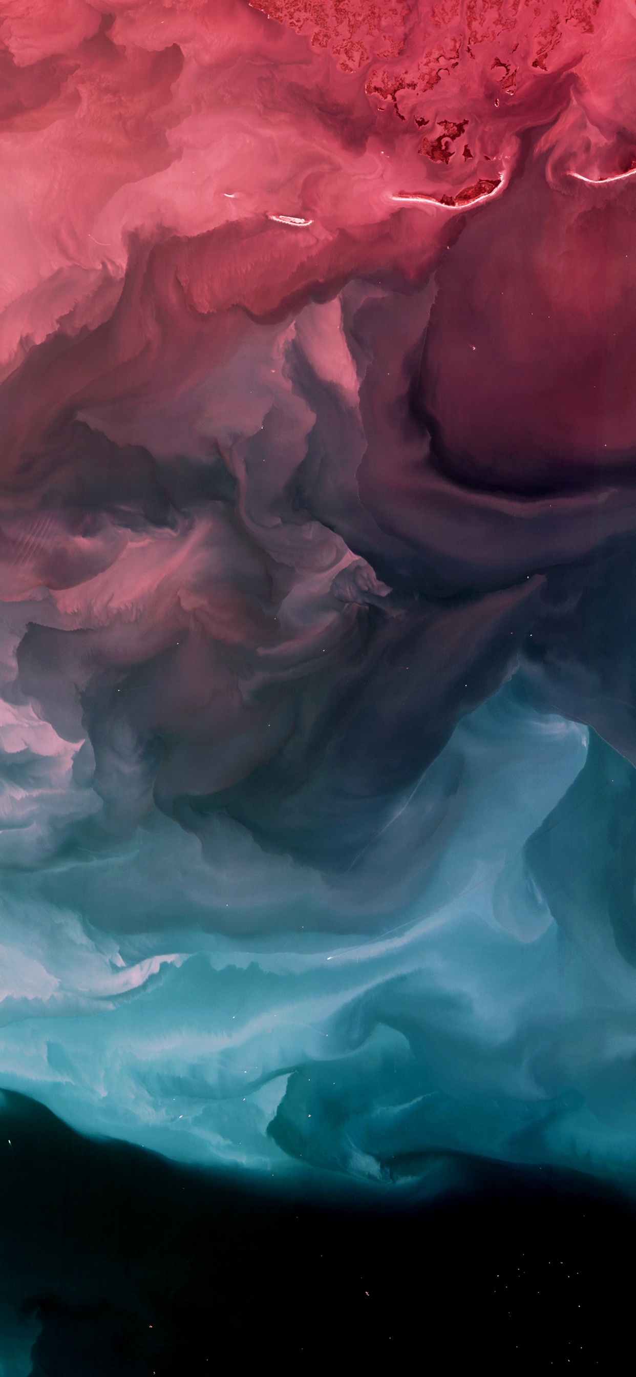 Обои вода, геология, водоем, синий, живопись в разрешении 1242x2688