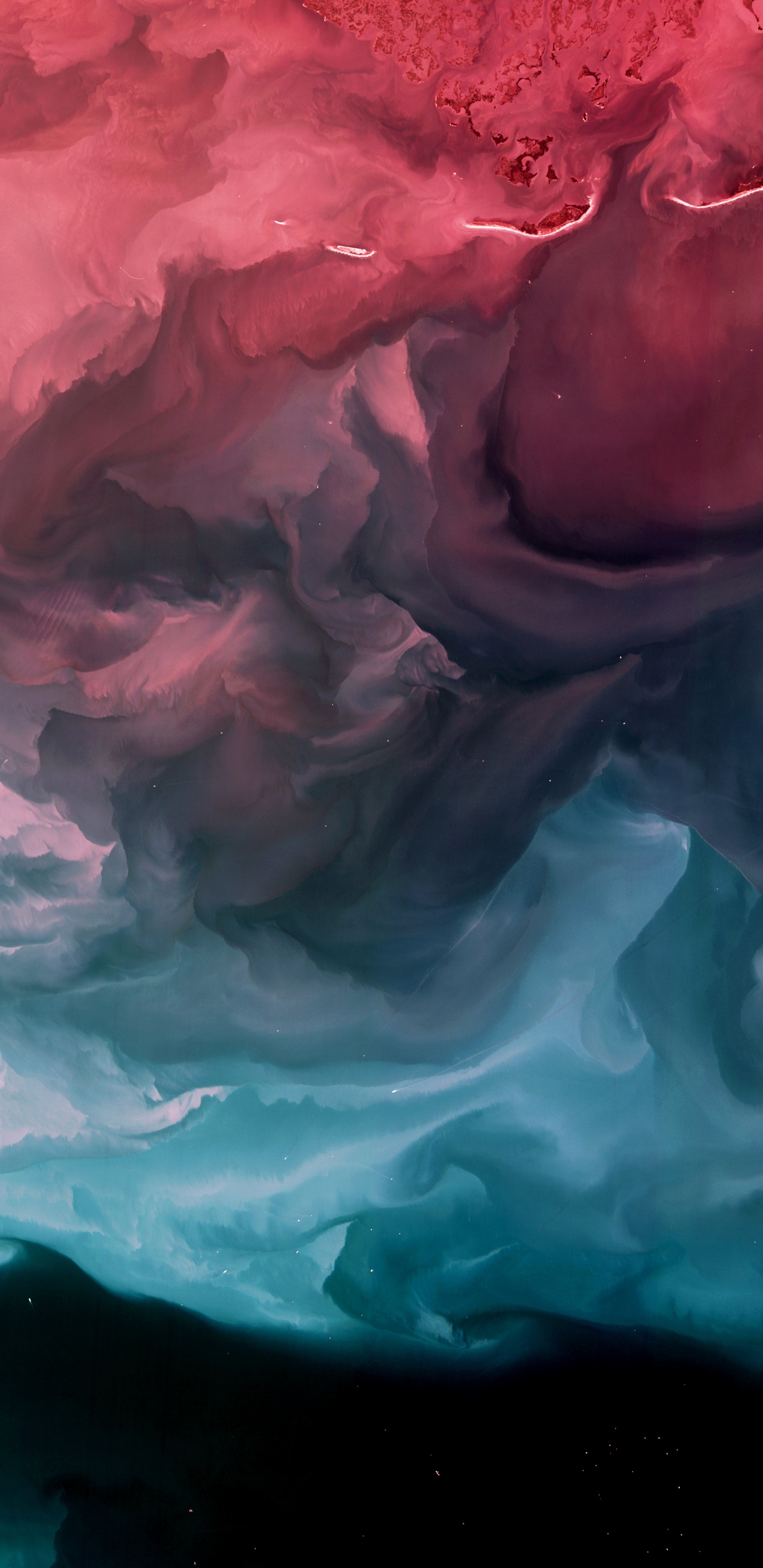 Обои вода, геология, водоем, синий, живопись в разрешении 1440x2960