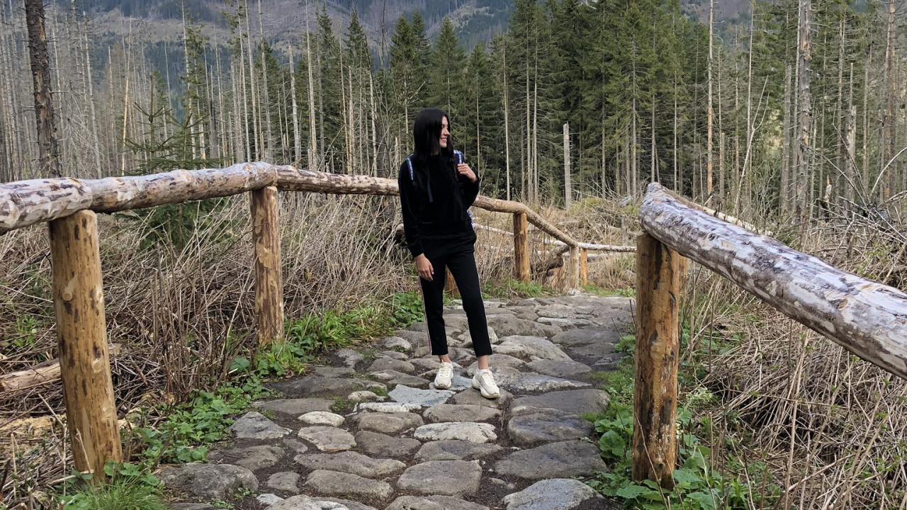 Обои путь, горный хребет, куртка, гора, дикая местность в разрешении 1280x720