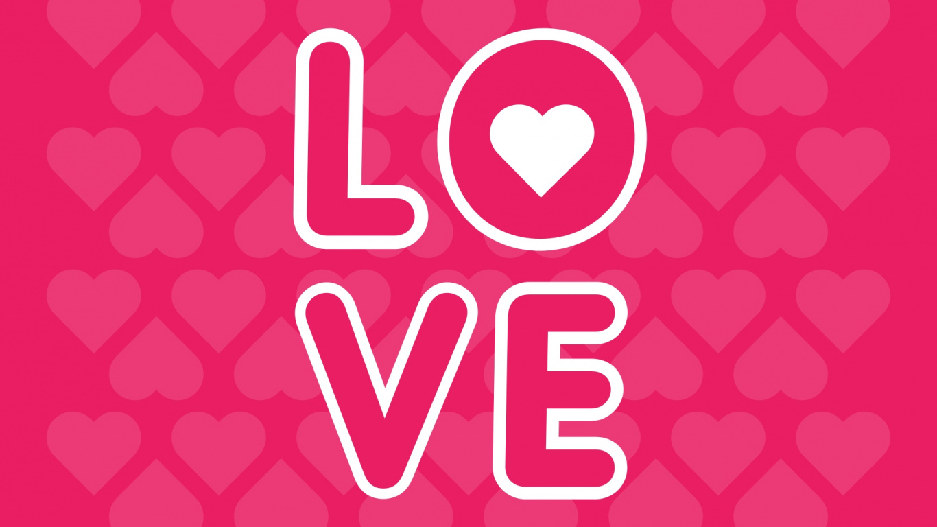 Обои любовь, иллюстрация, текст, дизайн, графика в разрешении 1366x768