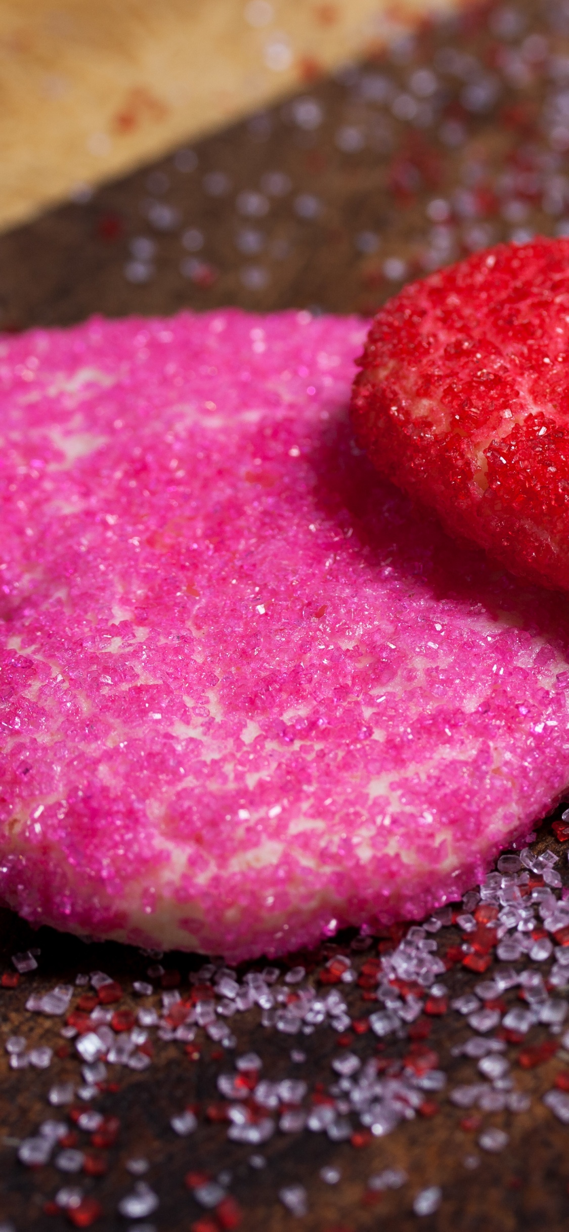 Обои День Святого Валентина, сердце, сладость, иллюстрация, блеск в разрешении 1125x2436