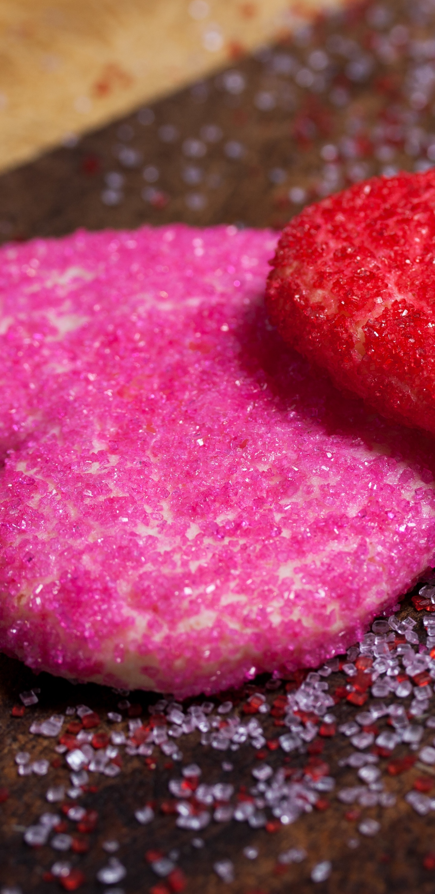 Обои День Святого Валентина, сердце, сладость, иллюстрация, блеск в разрешении 1440x2960