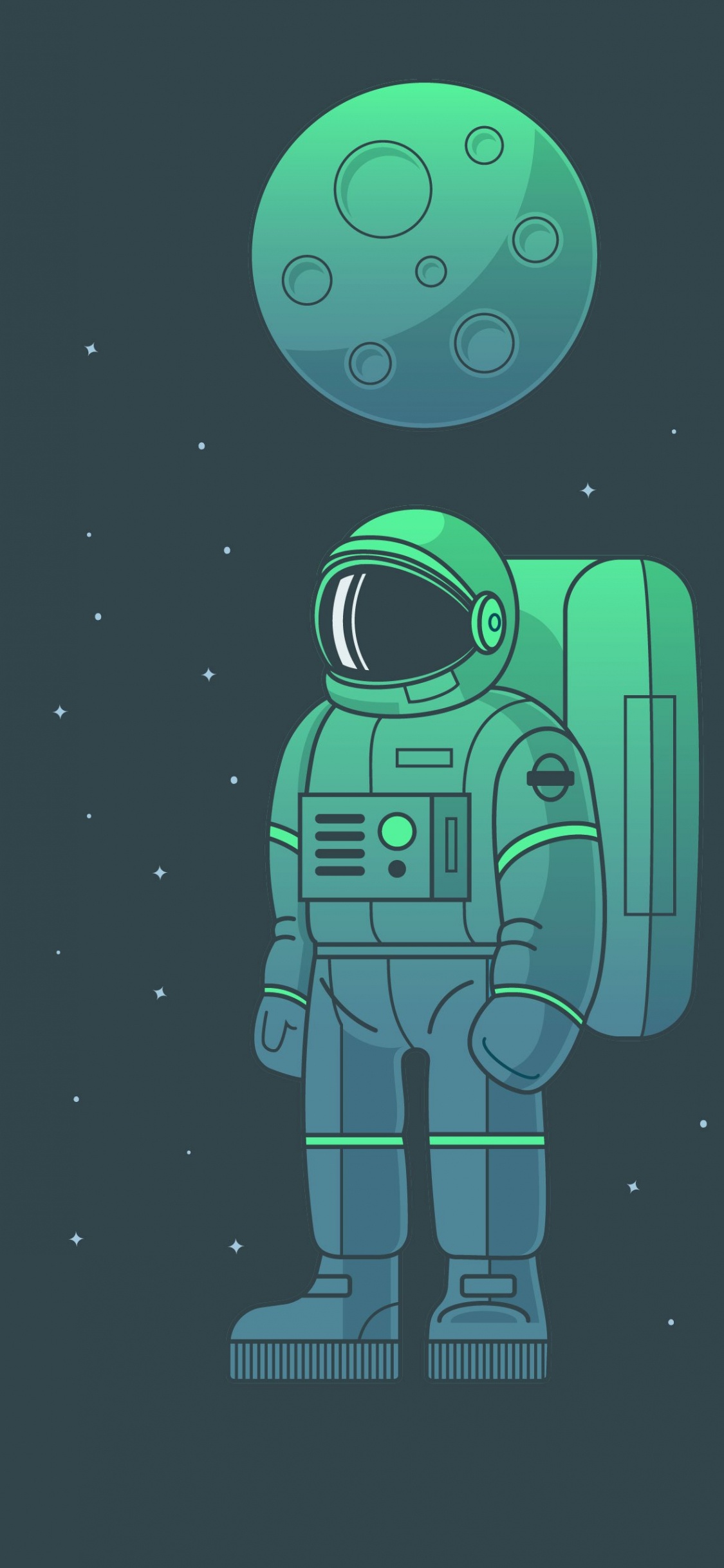 Обои мультфильм, рисование, космос, икона, арт в разрешении 1125x2436